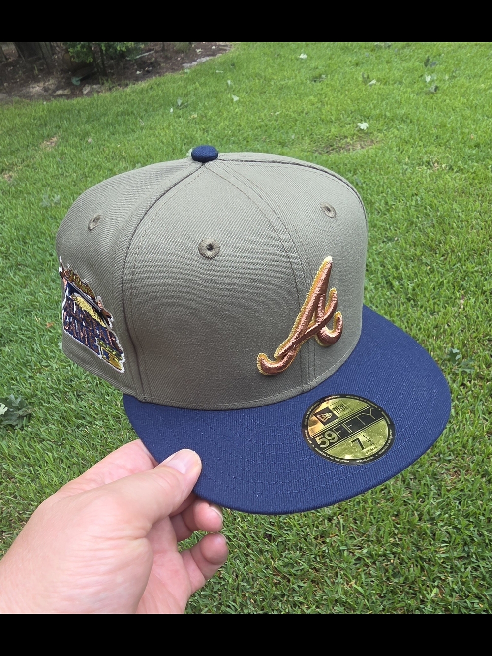ATLANTA BRAVES|New Era 59FIFTY|Copper/Green Fitted Hat|2000 All-Star Patch|7 1/2